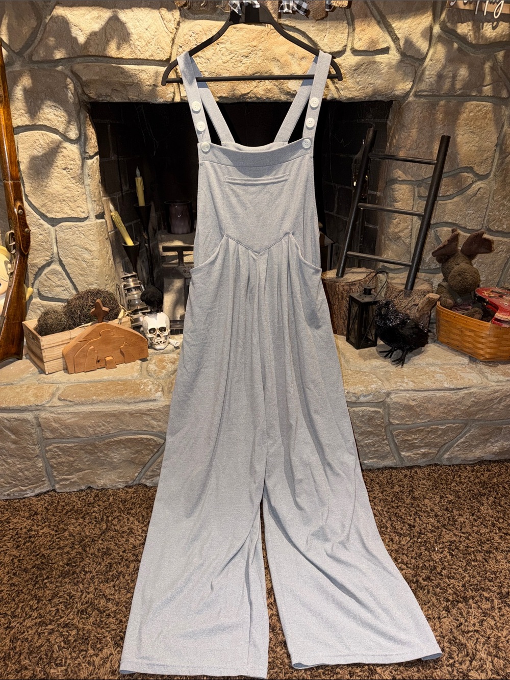 Halara Pockets Waffle Casual Overalls in “Waffle Gray”